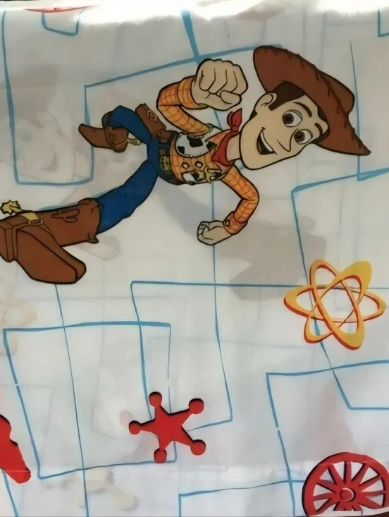 Vintage 1990s Disney Pixar Toy Story Window Valance - Retro Print - 84x15 - Picture 7 of 7